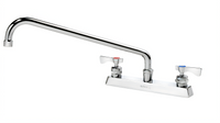 Krowne Royal Series Deck-Mount Manual Faucet with 16-Inch Swing Spout and 8-Inch Centers