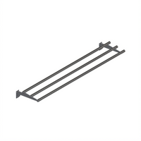 John Boos 60 Inch Wide 3-Rail Drop-Down Stainless Steel Food Bar Tray Slide