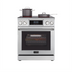 Thumbnail image #1 for KoolMore 30-Inch Freestanding Stainless Steel Professional Electric Range with Tilt Panel and Digital Controls