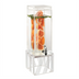 Thumbnail image #1 for Portland 3 Gallon Square Acrylic Beverage Dispenser with Infusion Chamber, Drip Tray, and Spigot, White
