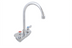 Thumbnail image #1 for John Boos Low-Lead Commercial Splash Mount Faucet with 5-Inch Gooseneck Spout and 4-Inch Centers