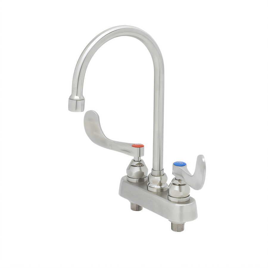 Product image #1 for EverSteel Stainless Steel 4-Inch Deck Mount Workboard Mixing Faucet with 5-3/4-Inch Swivel Gooseneck