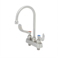 EverSteel Stainless Steel 4-Inch Deck Mount Workboard Mixing Faucet with 5-3/4-Inch Swivel Gooseneck