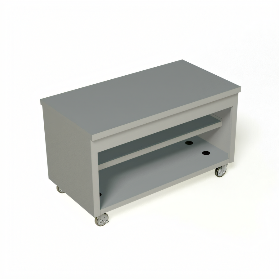 Product image #1 for Thurmaduke TST-60SS 60" Mobile Stainless Steel Solid Top Utility Counter