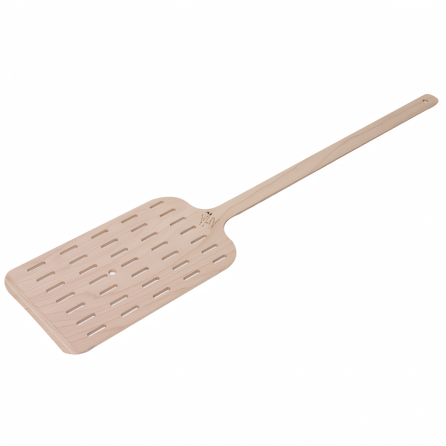 Product image #1 for Trento Linea Dori Rectangular Perforated Beech Wood Pizza Peel with 30-Inch Handle, 9.4 x 15.7-Inch Blade