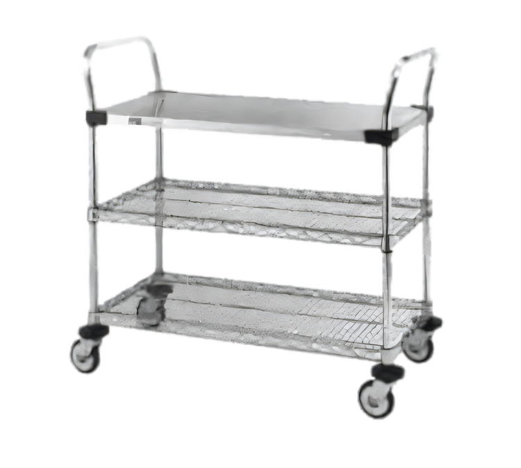 Product image #1 for Metro Super Erecta MW406 MW400 Series Standard Duty 3-Shelf Chrome Plated Steel Bus Cart
