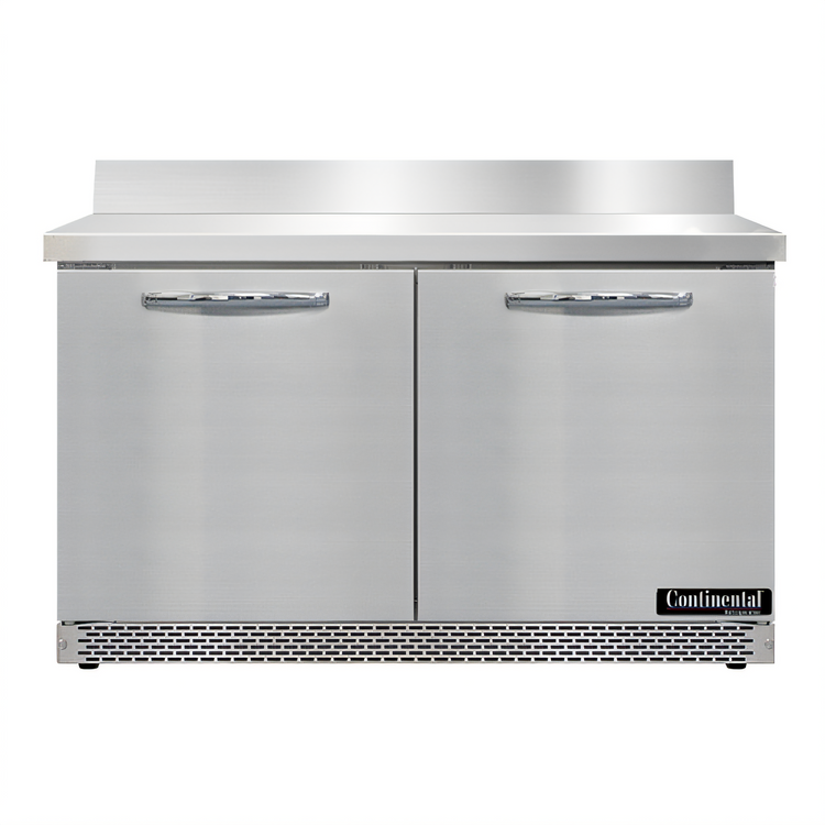 Product image #1 for Continental Refrigerator SWF48NBS-FB 48" Two-Section Front Breathing Worktop Freezer with 5-1/2" Backsplash