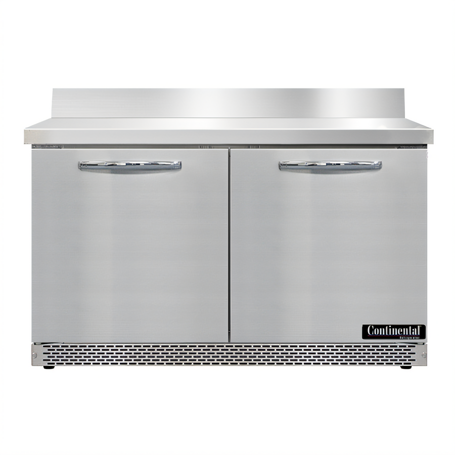 Product image #1 for Continental Refrigerator SWF48NBS-FB 48" Two-Section Front Breathing Worktop Freezer with 5-1/2" Backsplash