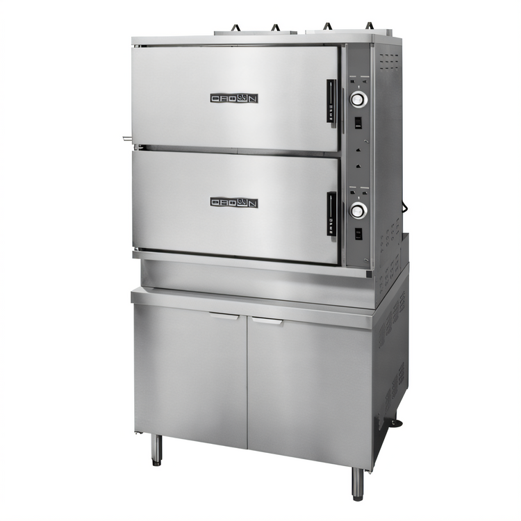 Product image #1 for Crown GCX-16 Two Compartment Full-Size Gas Convection Steamer with 36" Cabinet Base
