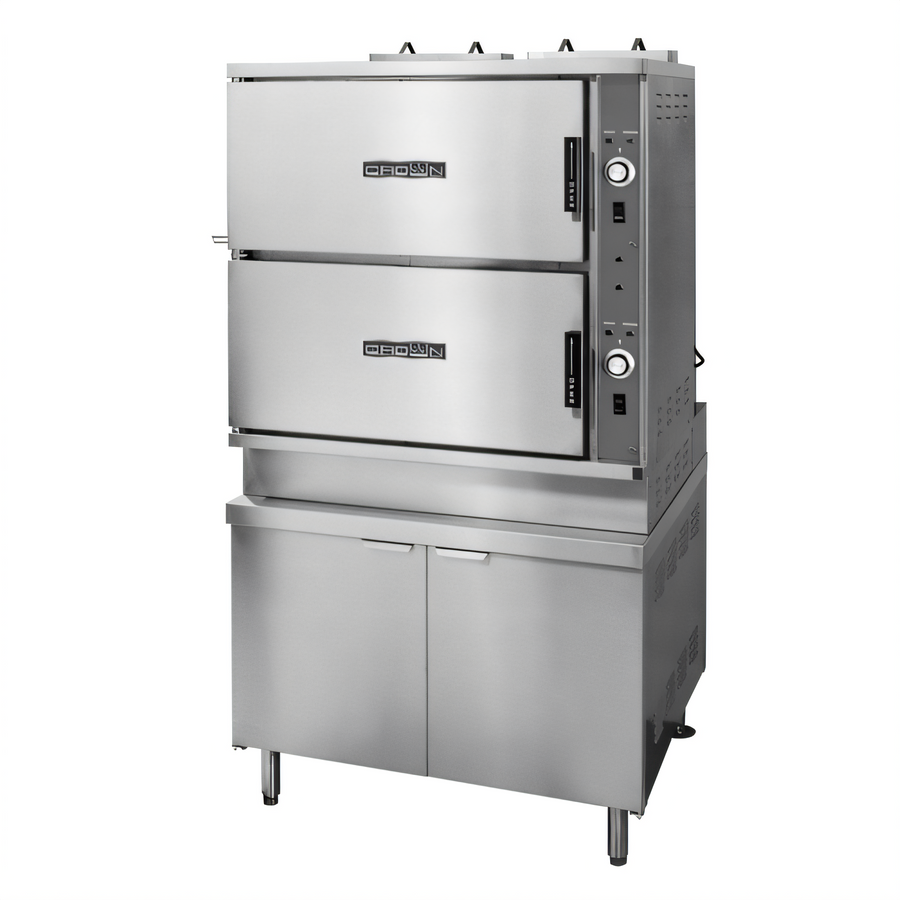 Product image #1 for Crown GCX-16 Two Compartment Full-Size Gas Convection Steamer with 36" Cabinet Base