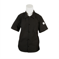 Mercer Culinary Millennia Air Unisex Button-Front Cook Shirt, Black, 8X-Large