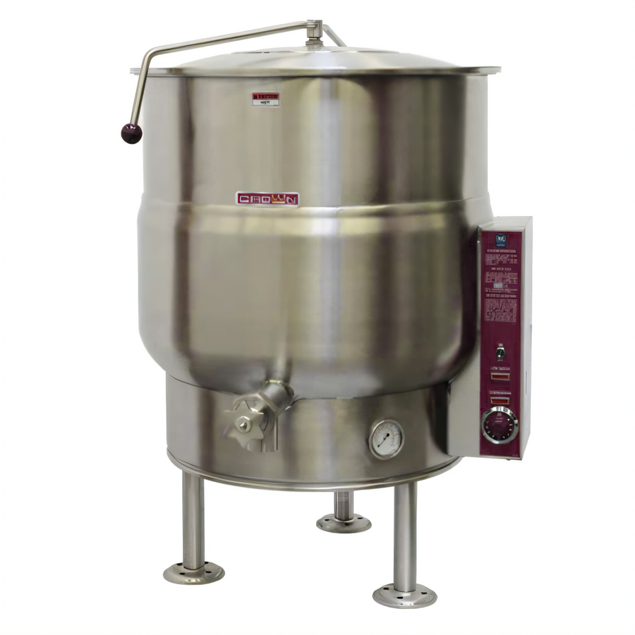 Product image #1 for Crown EL-30 30 Gallon Electric Stationary Steam Kettle with 2/3 Jacket