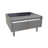 Glastender ACB-28 Underbar Add-On Cabinet Base with 2 Hinged Doors, 28 Inch Wide