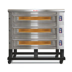 Thumbnail image #1 for Marra Forni ELST55-36/3 Three-Deck Electric Stackable Deck Oven, 55 x 36-Inch Stone Cooking Surfaces, Programmable Touchscreen Controls