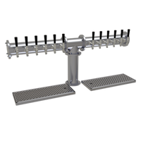 Glastender 12-Faucet Countertop Air-Cooled Pipe Tee Draft Dispensing Tower