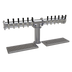 Thumbnail image #1 for Glastender 12-Faucet Countertop Air-Cooled Pipe Tee Draft Dispensing Tower