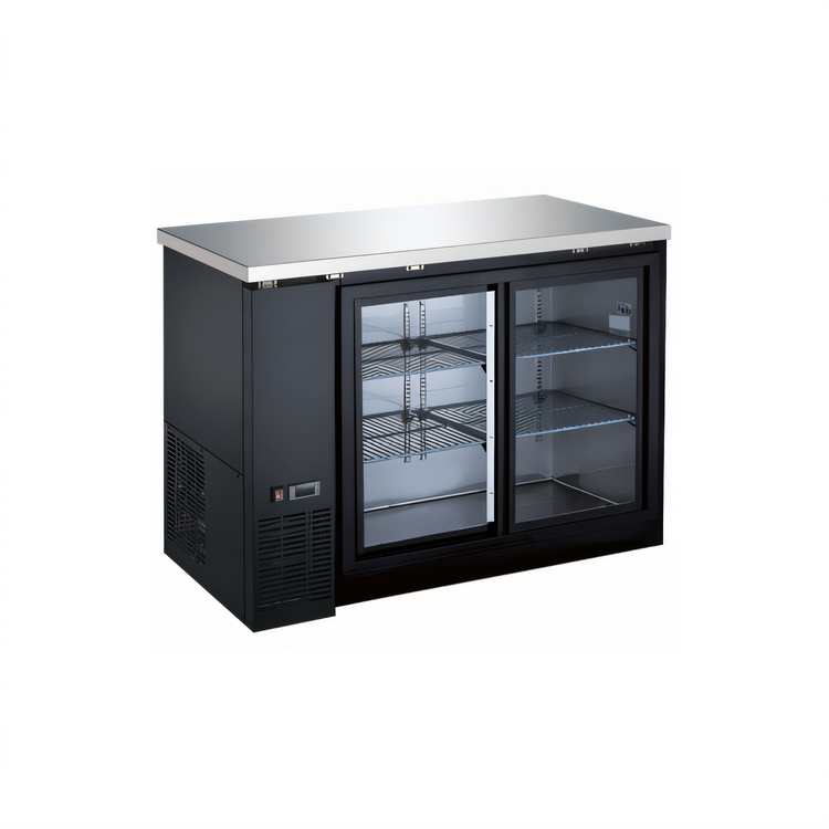 Product image #1 for 48-Inch Narrow Counter-Height Back Bar Refrigerator with 2 Glass Sliding Doors