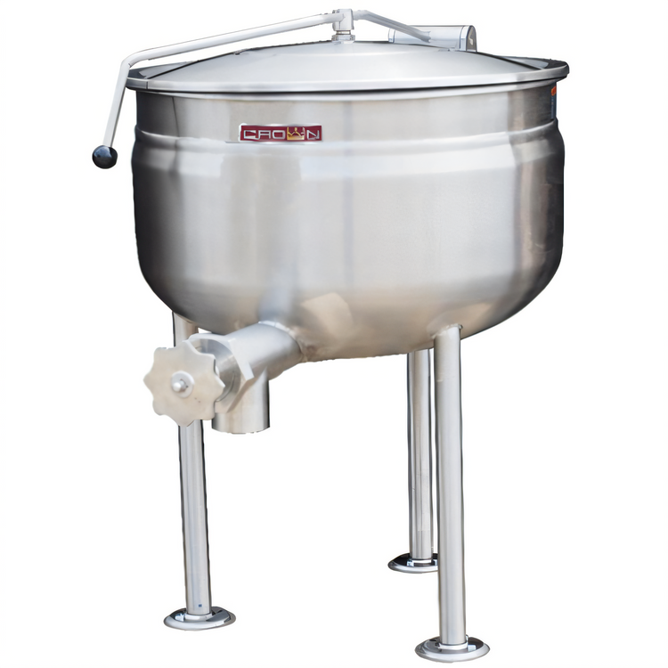 Product image #1 for Crown DL-30F 30 Gallon Direct Steam Full Jacket Stationary Kettle
