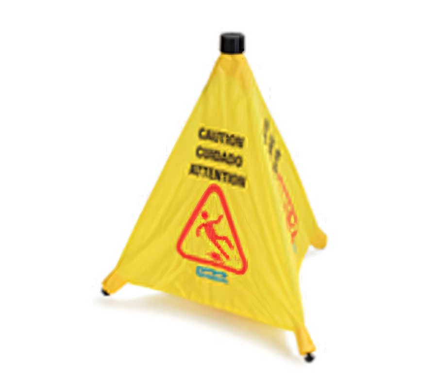 Product image #1 for Carlisle Safety Pop-Up Caution Cone Floor Sign, 18 x 20 Inches, Yellow Nylon