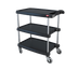 Thumbnail image #1 for Metro myCart Series 3-Shelf Polymer Utility Cart, Open Base, Black
