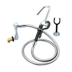 Thumbnail image #1 for BK Resources OptiFlow BKF-BSMPF-G Remote Valve Splash/Wall-Mount Pot Filler, Single Inlet, 72-Inch Braided Hose, Lead-Free Chrome