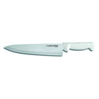 Thumbnail image #1 for Dexter Russell Basics 31601 10-Inch Stamped Chef's Knife, High-Carbon Stainless Steel Blade, White Polypropylene Handle Case of 12