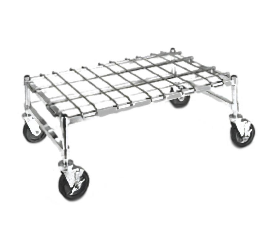Product image #1 for Metro Super Erecta Mobile Stainless Steel Dunnage Rack with Removable Wire Mat, 24 x 48 Inches, 800 lb Capacity