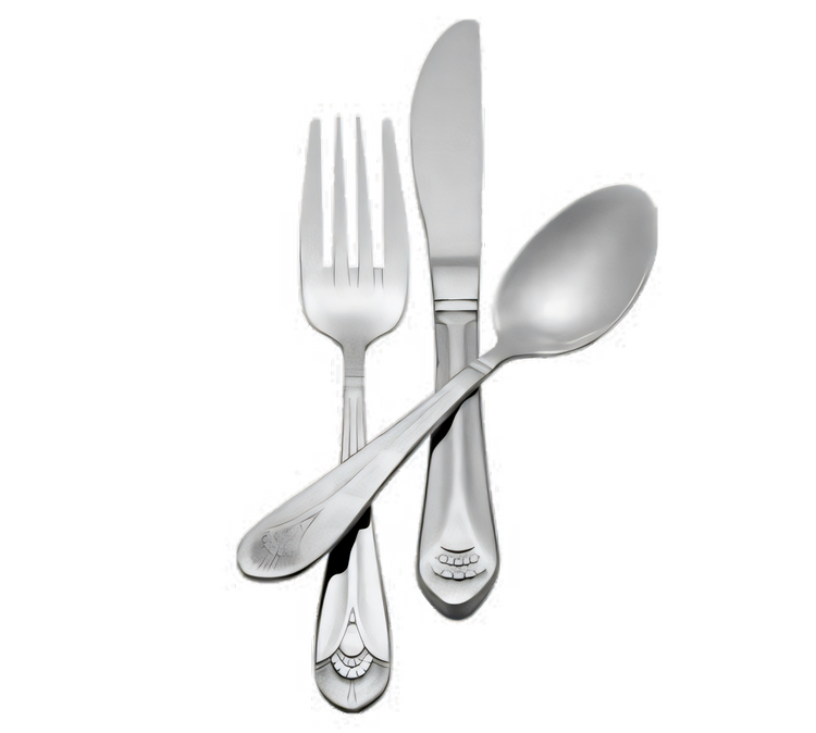 Product image #1 for Fan Extra-Heavy Weight 18/8 Stainless Steel Dessert Spoon, 7-1/4 Inch, Mirror Finish