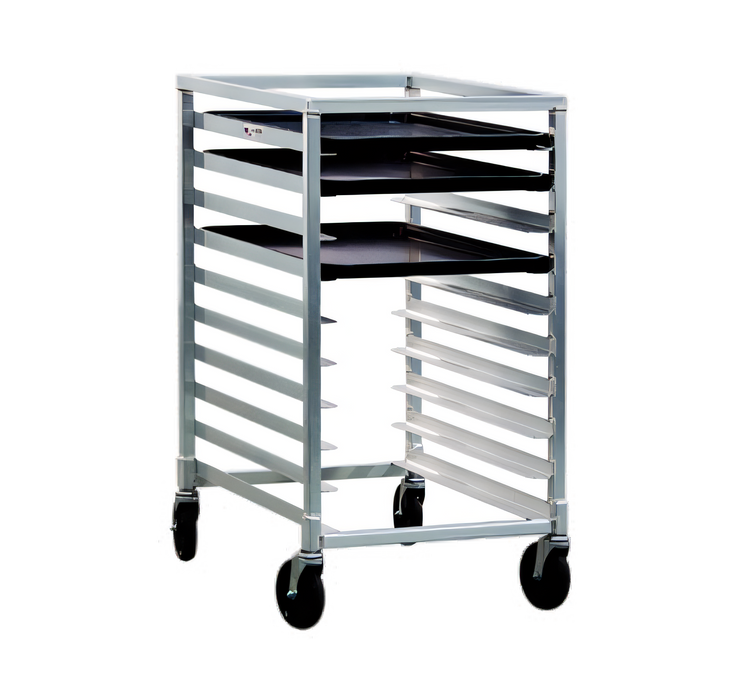 Product image #1 for New Age Half-Size Mobile Aluminum Bun Pan Rack, End Loading, 10-Pan Capacity
