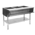 Thumbnail image #1 for Eagle Group AWTP3-LP 3-Pan Liquid Propane Water Bath Hot Food Table, Open Base with Undershelf, Cutting Board, 48 x 30-1/2 Inches