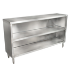 Thumbnail image #1 for John Boos EDSC8-1872-X Open-Front Stainless Steel Dish Cabinet with Mid-Shelf, 72 x 18 x 35 Inches