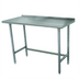 Thumbnail image #1 for Advance Tabco Special Value Series 96-Inch x 30-Inch 16-Gauge 304 Stainless Steel Open Base Work Table with 1-1/2-Inch Rear Up-Turn