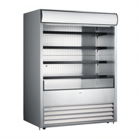 Omcan 72-Inch Open Refrigerated Floor Display Case, 37 Cu. Ft., Self-Contained, 220V
