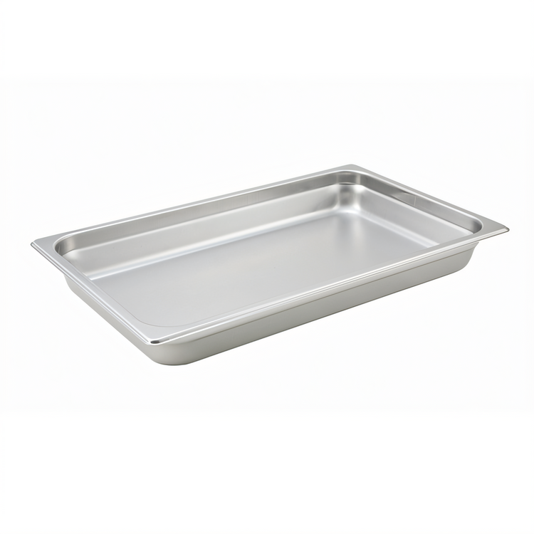 Product image #1 for Winco Full-Size Solid Steam Table Pan, 22 Gauge, 2-1/2 Inch Deep, 18/8 Stainless Steel
