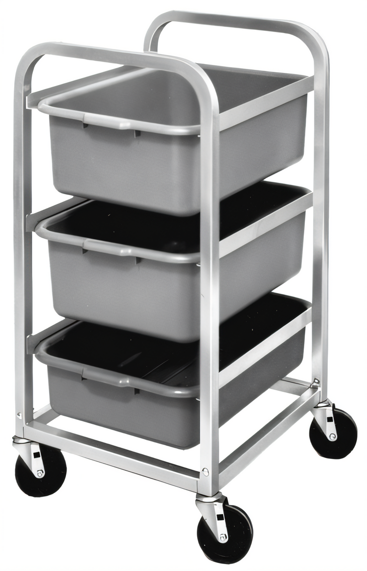 Product image #2 for Single-Section Aluminum 3-Level End-Load Bus Box Cart