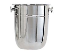 Admiral Craft 8 Qt. Stainless Steel Mirror-Finish Non-Insulated Wine Bucket with Two Knob Handles