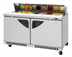 Thumbnail image #1 for Turbo Air Super Deluxe 60-Inch Front-Breathing Stainless Steel 2-Door Sandwich/Salad Prep Table, 16-Pan, 14.8 Cu. Ft.