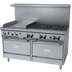Thumbnail image #1 for Garland GF Starfire Pro Series 60-Inch Gas Restaurant Range with 6 Open Burners, 24-Inch Griddle, and 2 Standard Ovens