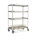 Thumbnail image #1 for Metro MetroMax i PR48VX3-XDR 48-Inch 4-Tier Mobile Plastic Drying Rack with Drip Tray