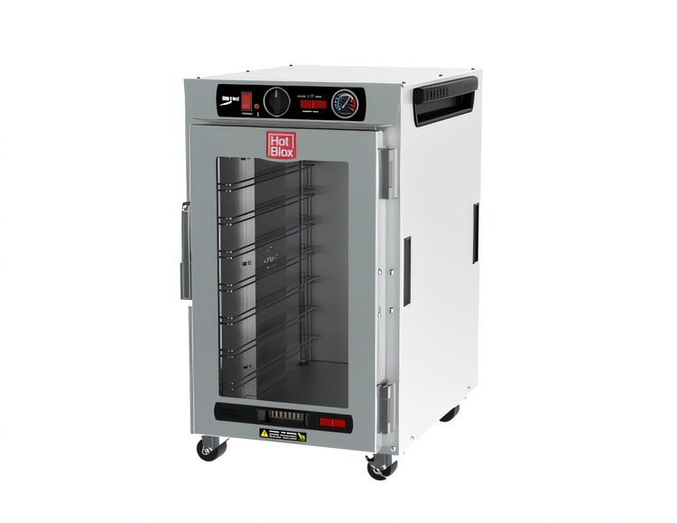 Product image #1 for Metro HotBlox Narrow 8-Pan Undercounter Insulated Holding Cabinet with Clear Door, Analog Controls