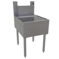 Glastender 18-Inch Stainless Steel Underbar Beer Drainer with Tubing Chase