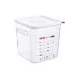 Thumbnail image #1 for CFS Brands Araven 11854 Square Food Storage Container with Airtight Lid, 8.4 qt, Clear Polypropylene Case of 6