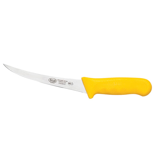 Product image #1 for Winco Stäl 6-Inch Curved Flexible Boning Knife with Yellow Polypropylene Handle