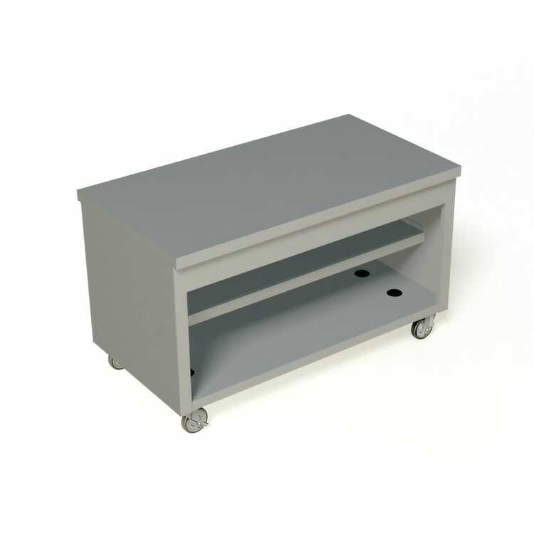 Product image #1 for Thurmaduke Solid Top Mobile Utility Counter with 16-Gauge Stainless Steel Top, 60 x 32 x 36 Inches