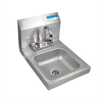 BK Resources Wall-Mount Space Saver Hand Sink Package with Lead-Free 4