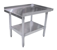 Omcan Standard Series Stainless Steel Equipment Stand with Galvanized Undershelf, 72 x 30 x 24 Inches