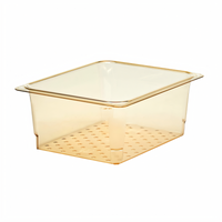 Cambro H-Pan 1/2 Size 5-Inch Deep Amber High Heat Colander Pan