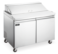 Omcan USA PT-CN-0920-HC 36-Inch Two-Section Refrigerated Prep Table