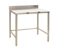 Eagle Group Stainless Steel Poly Top Trimming Table with 4-Inch Removable Backsplash, 72 x 30 Inches
