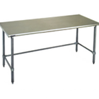 Thumbnail image #1 for Eagle Group Budget Series T2436GTB 36" x 24" Flat-Top Work Table with 430 Stainless Steel Top and Galvanized Open Base